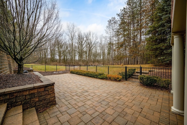 view of patio with fence