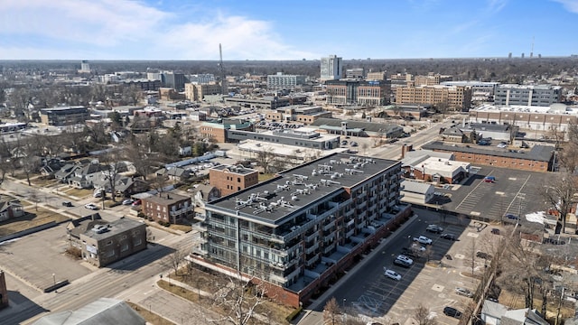 drone / aerial view featuring a view of city