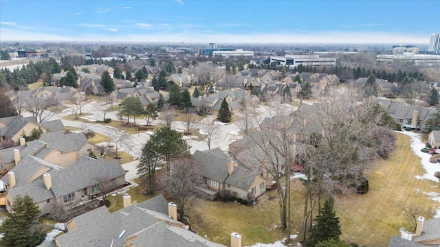 bird's eye view with a residential view