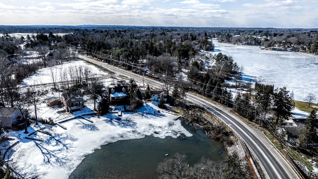 view of snowy aerial view