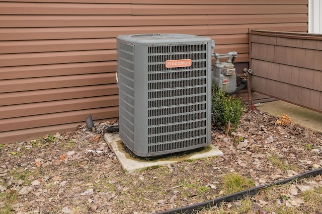 exterior details with gas meter and central AC