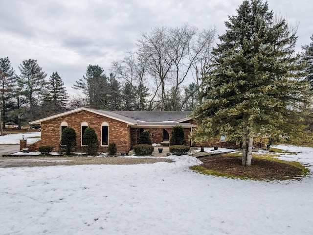 view of front of house with brick siding