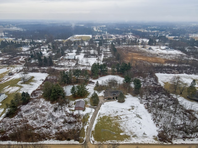 view of snowy aerial view