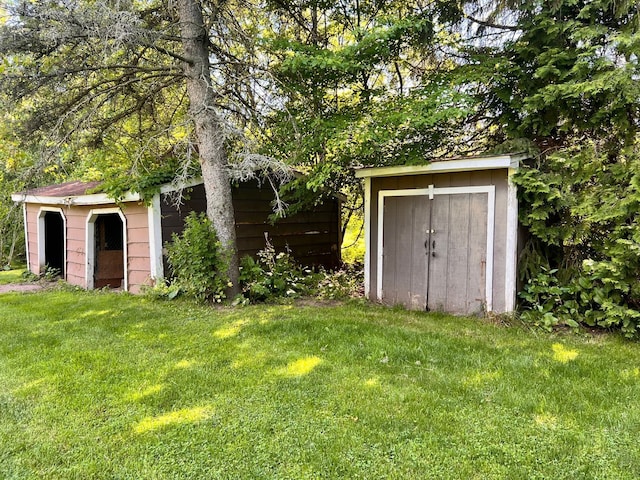 view of shed