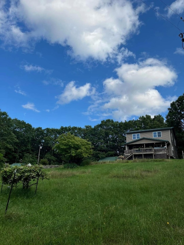 8555 11th Mile, Evart, MI 49631 - view of yard with a wooden deck