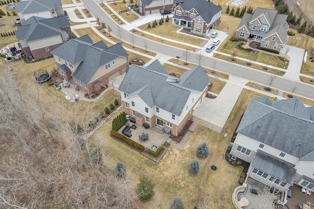 aerial view featuring a residential view