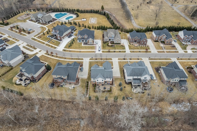 aerial view featuring a residential view