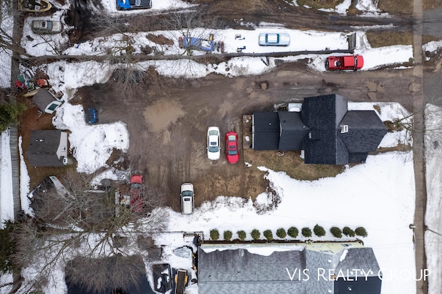 view of snowy aerial view