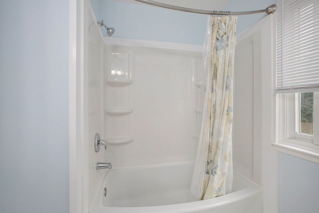 full bathroom featuring shower / tub combo