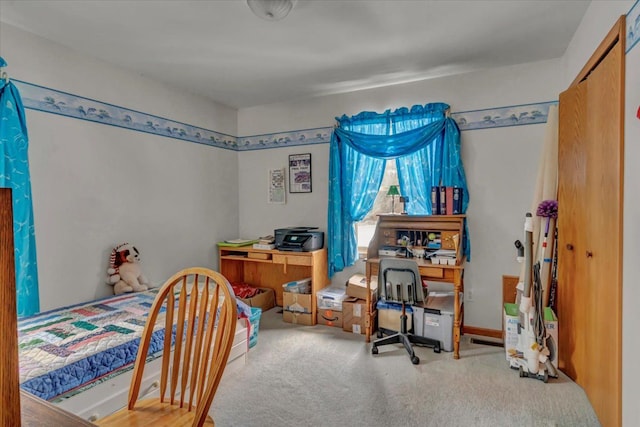 bedroom featuring carpet flooring