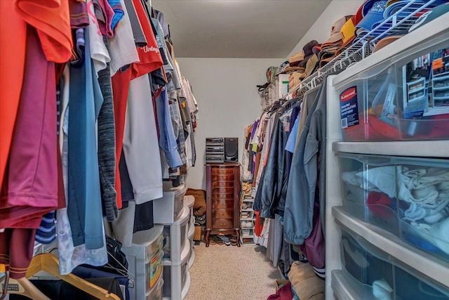 view of walk in closet