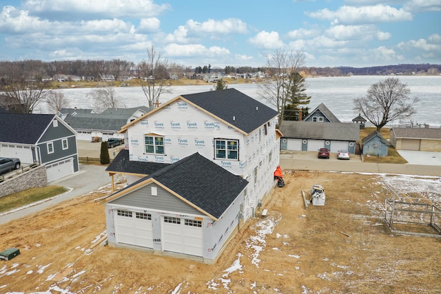 drone / aerial view with a residential view