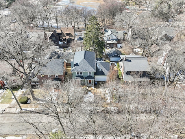 aerial view featuring a residential view