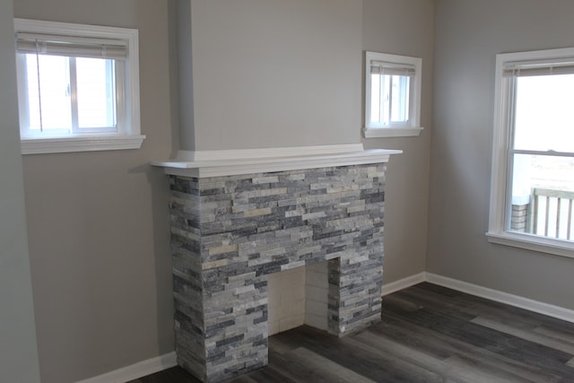 interior details featuring baseboards and wood finished floors