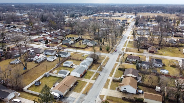 bird's eye view with a residential view