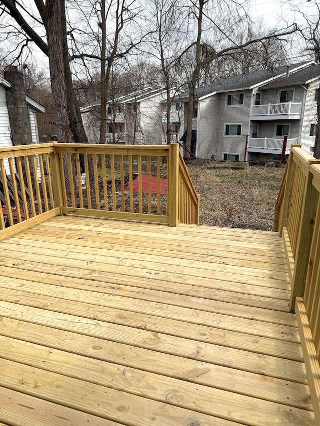 deck featuring a residential view