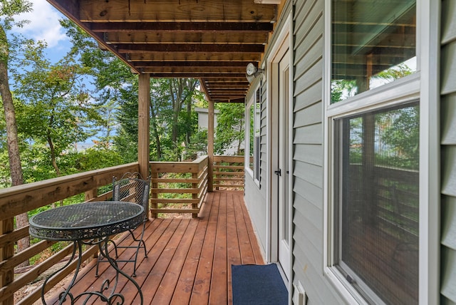 view of wooden deck