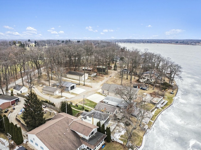 drone / aerial view with a residential view