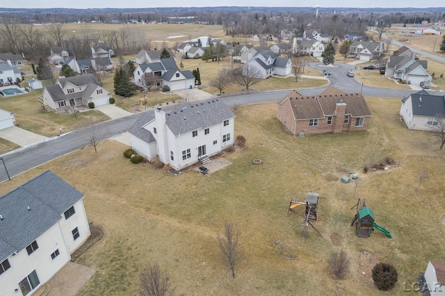 birds eye view of property featuring a residential view