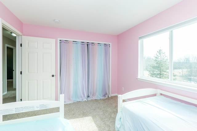 view of carpeted bedroom