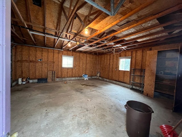 interior space with a garage and plenty of natural light