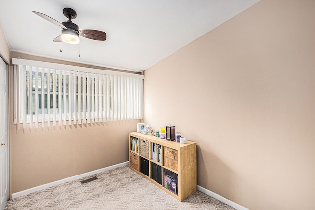 2159 Helmsford Dr, Wolverine Lake, MI 48390 - interior space with ceiling fan, baseboards, and carpet