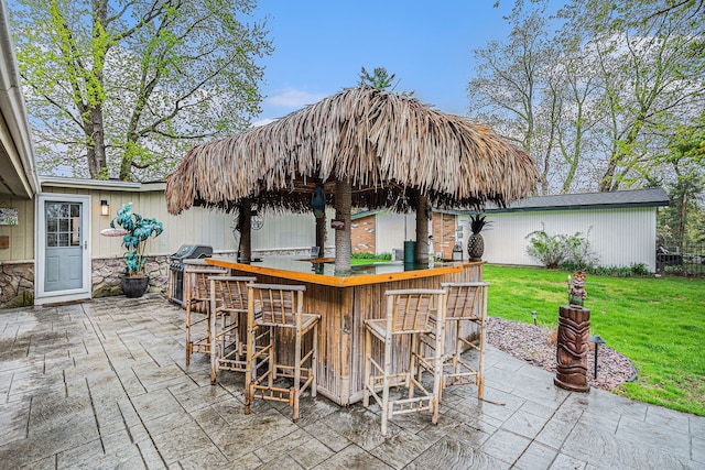 2159 Helmsford Dr, Wolverine Lake, MI 48390 - view of patio / terrace featuring a grill