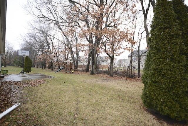 view of yard featuring a playground