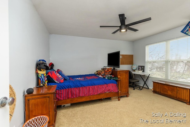 bedroom with a ceiling fan