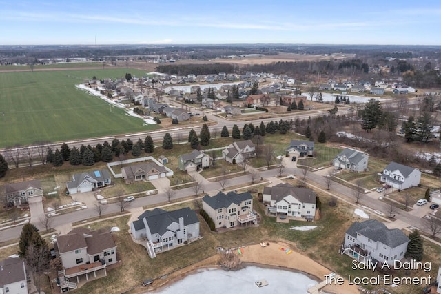 drone / aerial view featuring a residential view