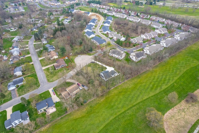 aerial view with a residential view