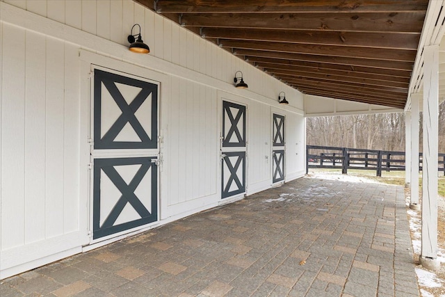 view of horse barn