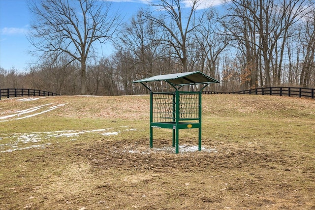 surrounding community featuring fence