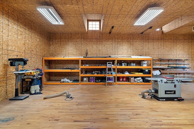 view of storage area