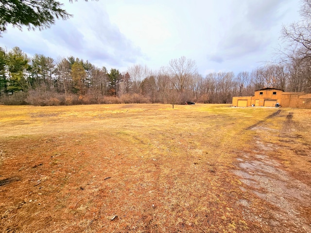 view of yard featuring a barn and an outdoor structure