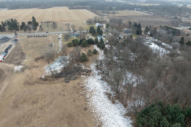 bird's eye view featuring a rural view