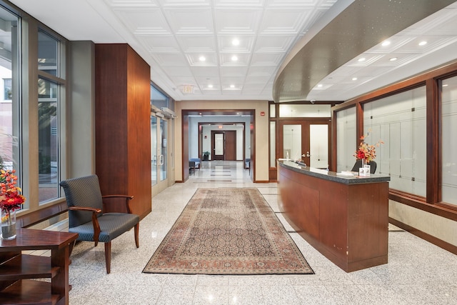 reception area with french doors