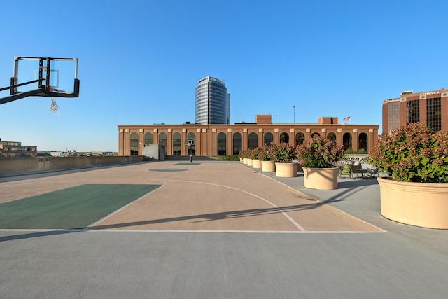 view of basketball court with community basketball court