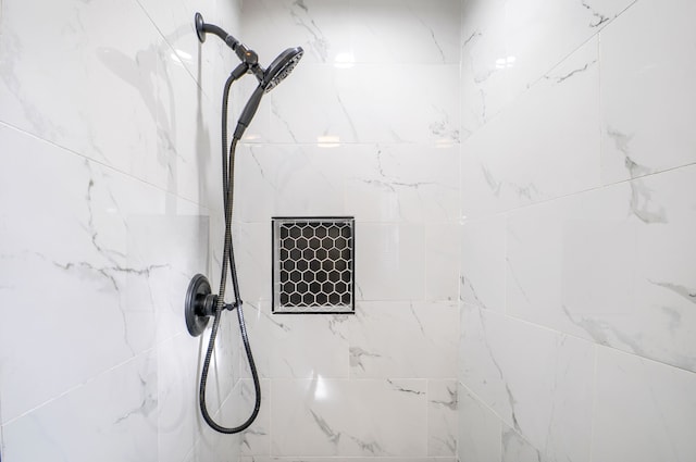 room details with tiled shower