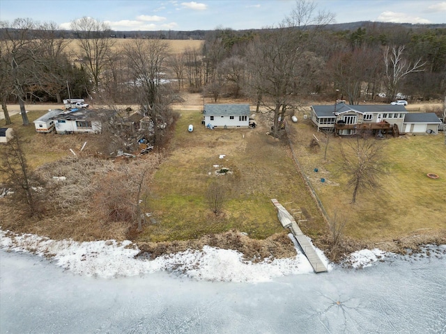 aerial view featuring a rural view