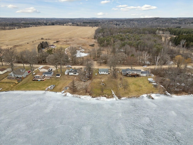 drone / aerial view with a rural view