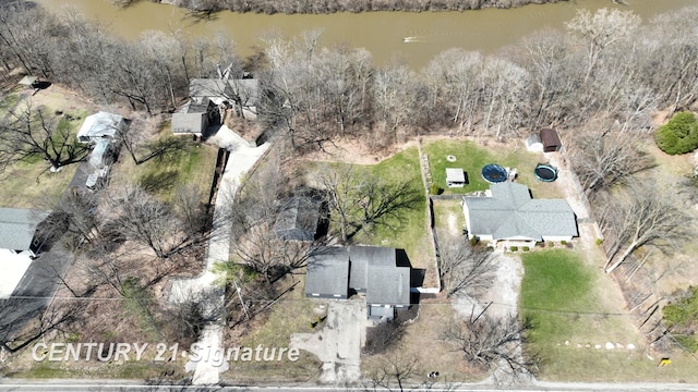 drone / aerial view of a large body of water