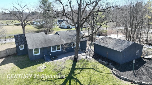 view of subject property