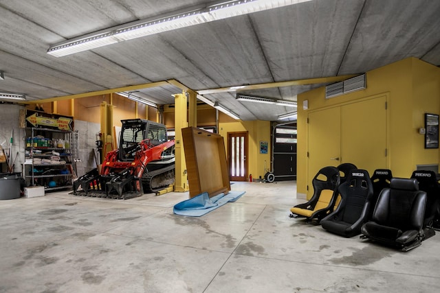 garage featuring visible vents