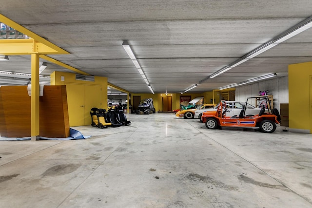 view of parking garage