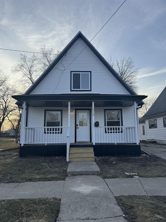 bungalow with covered porch