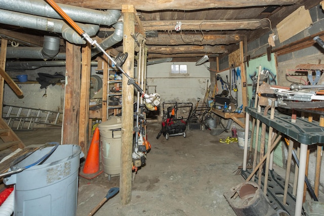 view of basement