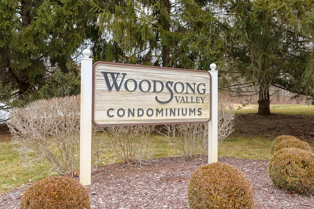 view of community sign