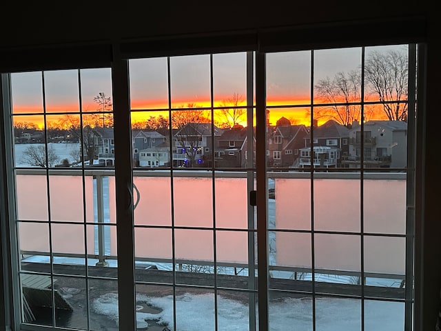 property view of water featuring a residential view