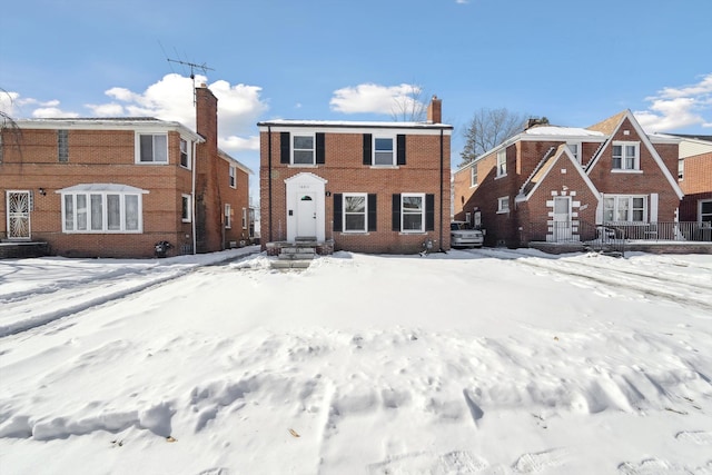 view of front of property with brick siding